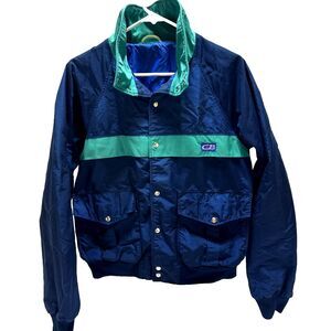 Vintage CB Sports Jacket with Pockets Men's Medium Lightweight Shell Windbreaker